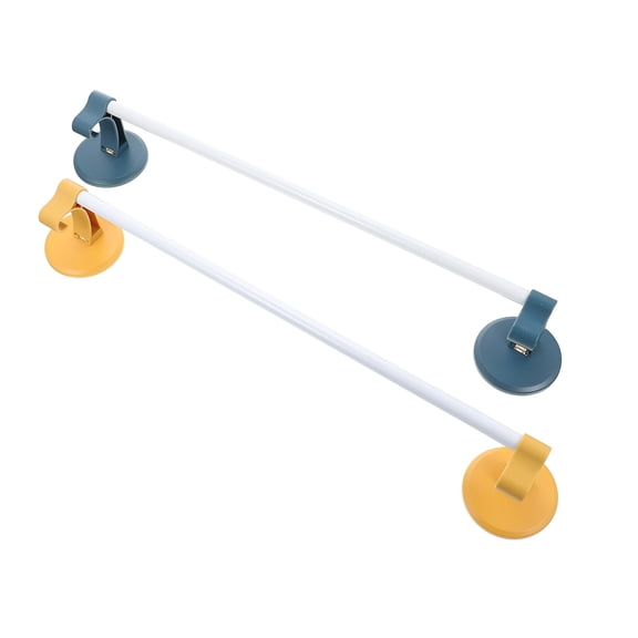 Yardwe 2Pcs Strong Adhesive Bathroom and Kitchen Towel Holder Nail-Free Wall Mounted Rack