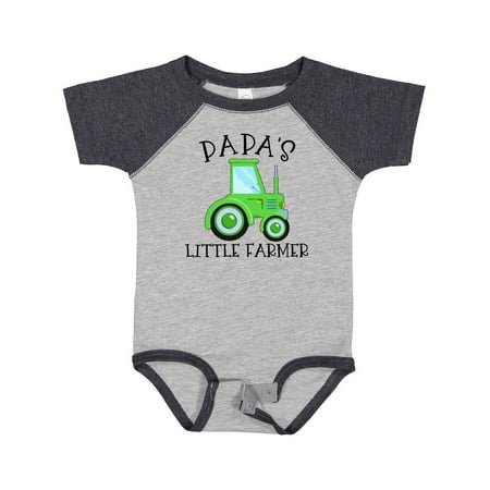 

Inktastic Papa s Little Farmer- Green Tractor Gift Baby Boy or Baby Girl Bodysuit