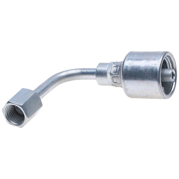 Gates Female JIC 37 Flare Swivel - 90 Bent Tube (MegaCrimp)