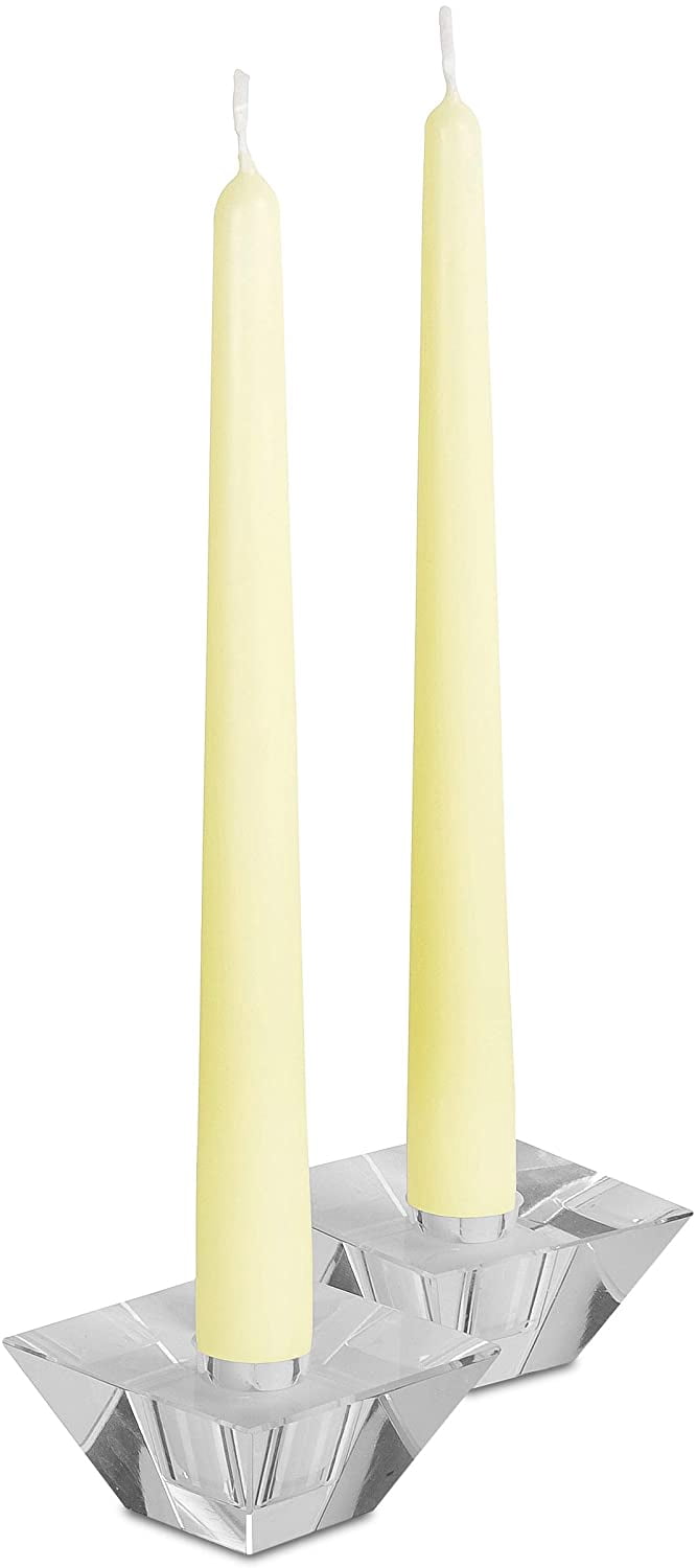 Hyoola, 8 Hour Ivory Household Taper Candles Unscented Smokeless Paraffin Wax Emergency Candles, 30-Pack