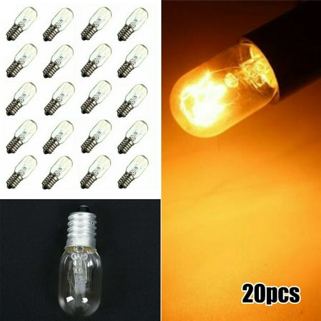 

20 x Salt Lamp Bulb 15w E14 Screw in Pygmy Bulbs Fridge Appliance Oven