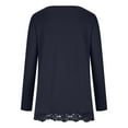 thumbnail image 7 of Awdenio Spring Winter Womens Tops Fashion Solid Color Round Neck Comfortable Loose T-shirt Long Sleeves Blouse Casual Tops, 7 of 7