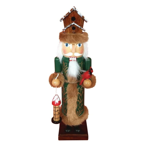 14 inch Birdhouse Nutcracker - brown
