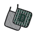 thumbnail image 2 of Carolines Treasures CJ1071-DPTHD Letter D Football Green and White Pair of Pot Holders, 7.5HX7.5W, multicolor, 2 of 2