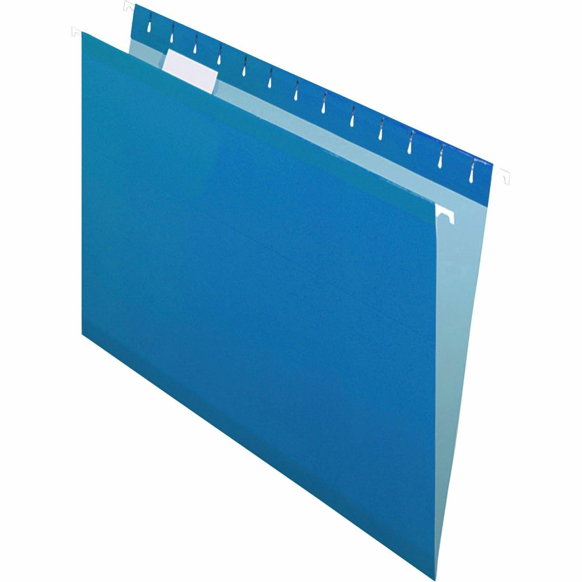 Pendaflex 415215BLU Reinforced Hanging File Folders- Kraft- Letter- Blue- 25/Box