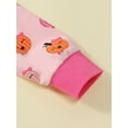 thumbnail image 6 of Suealasg Halloween Baby Girl Footies Jumpsuit Newborn Girls Crew Neck Long Sleeve Pumpkin Print Zip Up Full Length Jumpsuit 3 6 9 12 Months Infant Fall Coming Home Clothes, 6 of 7