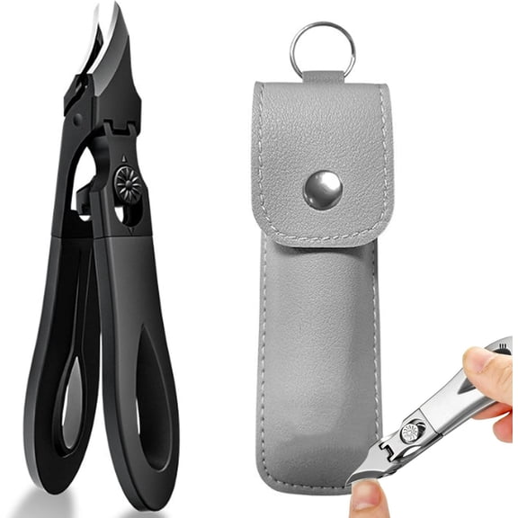 Angled Nail Clipper,2026 Upgrade New Wide Jaw Opening Slanted for Clippers,Compatible With Nail Clipper Container Bag,Anti Splash Trimmer for Daily Manicure Care and Seniors Ingrown Adults Cutting