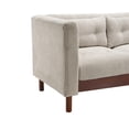 thumbnail image 6 of Knox Modern Tufted 3-Seater Sofa, Upholstery Couch with Solid Wood Legs, Removable Backrest, Grayish Beige, 6 of 12
