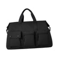 thumbnail image 3 of Bolsa de gimnasia Bolsa de lona para hombres multipropósito, liviano con bolsillo de bolsillo portátil de semanario para el gimnasio de entrenamiento Negro, 3 of 8