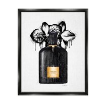 Glam Perfume Urban Drip Beauty & Fashion Graphic Art Jet Black Framed Art Print Wall Art