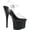 Clear/Black Matte Synthetic, variant on Women's Pleaser Esteem 708 Quarter Strap Platform Sandal