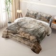thumbnail image 3 of Erosebridal Cabin Moose Animals Quilt Full for Boys Men, Vintage Farmhouse Full Bedspread Sets, 3pcs, 3 of 7