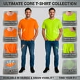 thumbnail image 6 of Hanes Unisex High Visibility T-Shirt, Hi Vis Construction Work Tees (Safety-Orange 2 Pack, L), 6 of 9