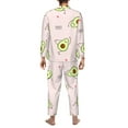 thumbnail image 5 of Kll Avocado Doing Sport Yoga Sleepwear Mens Flannel Pajamas,Long Cotton Pj Set, 5 of 9
