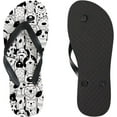 thumbnail image 3 of GZHJMY Flip Flops Cute Dog Puppy Black White Thong Slip On Slippers Beach Summer Sandals for Women Men Boy Girl Kid Shoes, 3 of 5