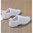 thumbnail image 3 of Girls White Cheerleading Cheer Shoes Womens Dance Sneakers Athletic Training Tennis Breathable Competition Walking Shoes, 3 of 8