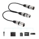 thumbnail image 5 of Conector hembra XLR de 30 cm a adaptador divisor de cabeza doble macho Cable de extensión de micrófono de Audio para Canon negro, 5 of 8