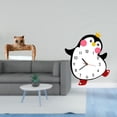thumbnail image 2 of Organizador de papel higiénico con diseño creativo de búho y pingüino y reloj de pared de madera, bonito, fácil de instalar, decorativo, multifunciona, 2 of 8