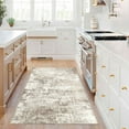 thumbnail image 3 of BERTHMEER 3'x5' Washable Area Rugs for Entrance Doorway Bedroom Entryway Kitchen Bathroom Rugs Non Slip Modern Dorm Office Small Abstract Contemporary Rugs, Beige, 3 of 5