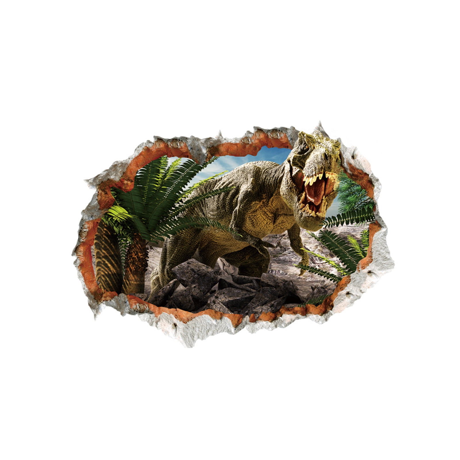 Dinosaur Wall Stickers Room Decor Smashed Wall Art Decals Murals