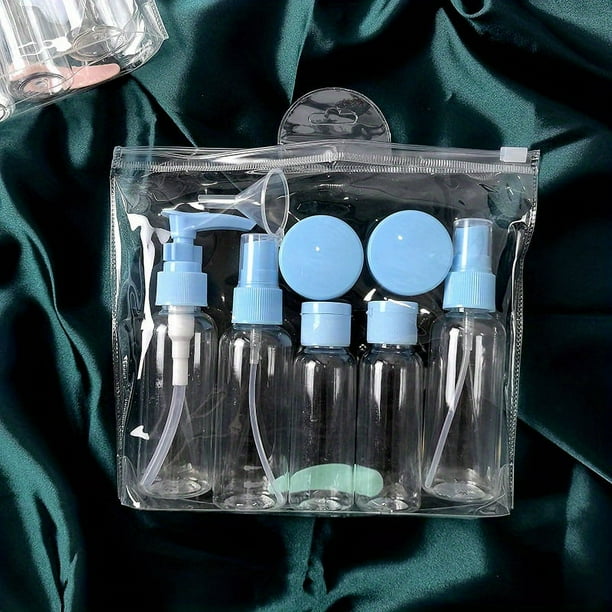 9-Piece Travel Bottle Set: Perfect for Personal & Business Travel, Includes Bonus Cosmetic Name Label Stickers!