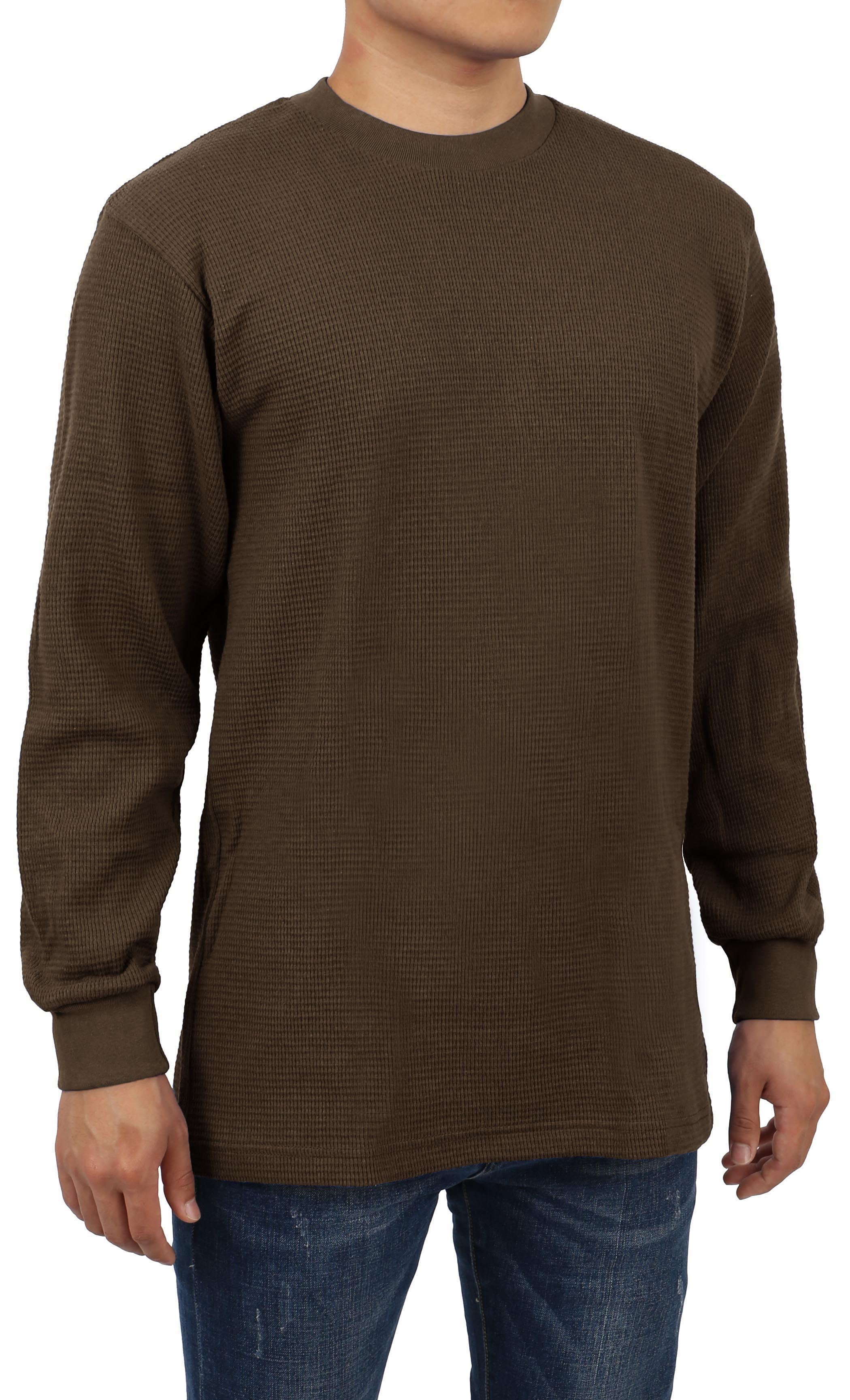 Details about   Mens Heavy T SHIRTS Long Sleeve Waffle Tee THERMAL Cotton Sweater Winter 