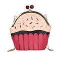 thumbnail image 6 of Baguery Unique 3D Cupcake Crossbody Bag - PU Cartoon Purse with Removable Gold Chain (5.11×7.87×4.33in)​, 6 of 9