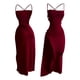 thumbnail image 5 of TaTaai Women's Summer V-Neck Sleeveless Backless Tie Slit Long Dress Solid Casual Midi Dress for Daily Casual and Party Occasions Gift, 5 of 7