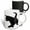 Multicolor, variant on 3drose, Feline Fun Black Cat Kitty Vector, 11oz Two-tone Green Mug