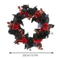 Black And Red Rose Wreath Festive Decorative Prop With Branches spring