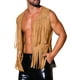 thumbnail image 4 of INSPIRE CHIC Chalecos para hombres con flecos y borlas, estilo retro, sin mangas, color marrón, 4 of 6