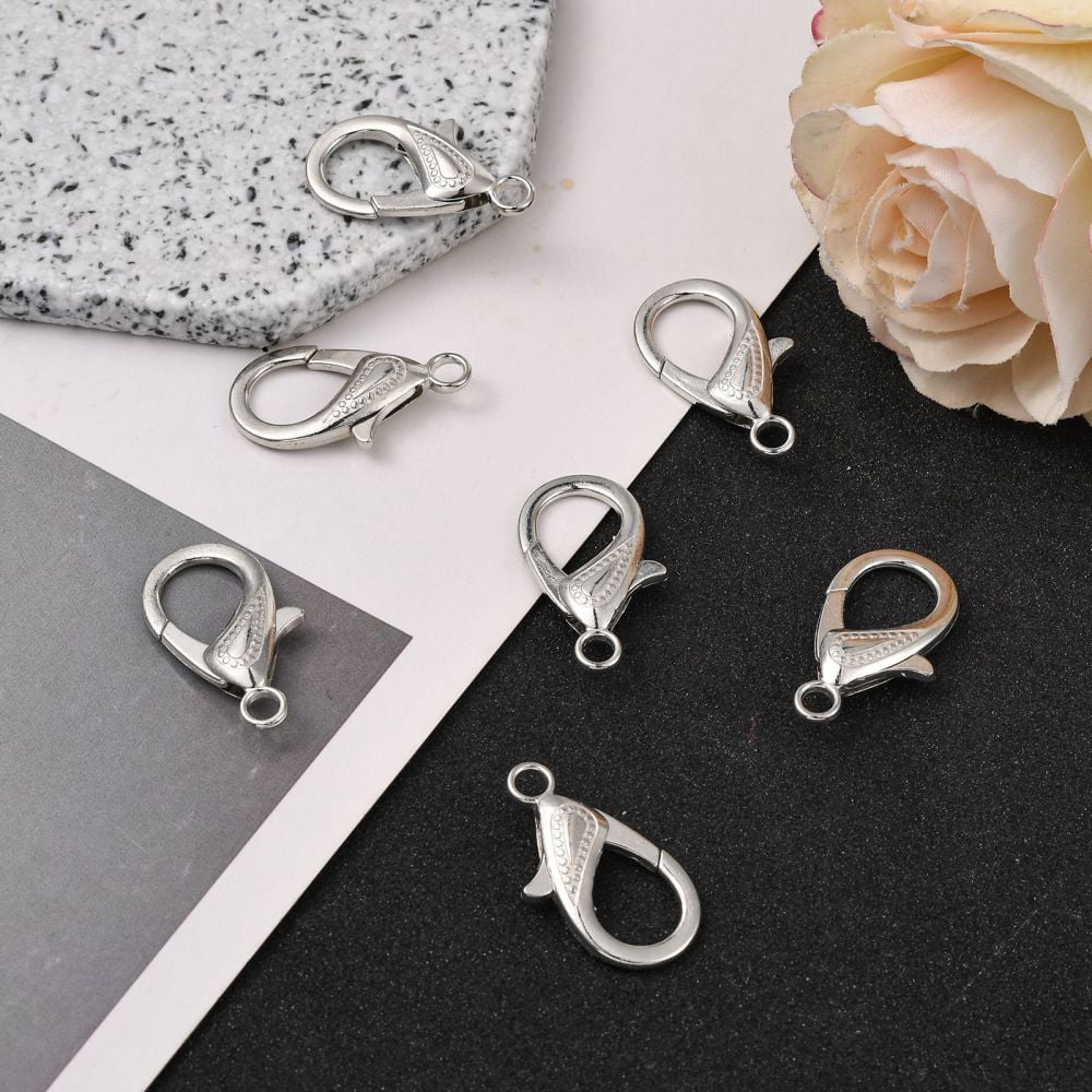 200pcs Zinc Alloy Lobster Claw Clasps 30x17x6mm Hole: 3mm