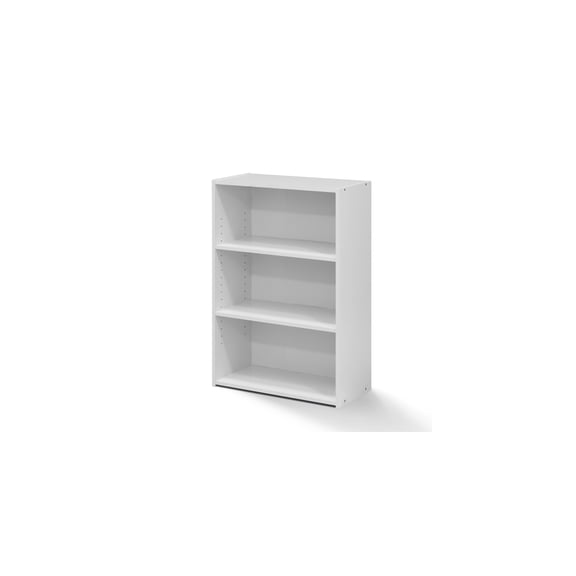 Bookcase 3 Shelf Soft White " Durable Wood Storage Display for Home Office & Living Room