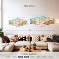 thumbnail image 4 of Elephant Stock Starfish On Sandy Beach Wall Art - Horizontal Multi Panel Canvas - Living Room Wall Decor - Beach Multi Panel - Brown And Blue Decor - 55" x 24", 4 of 8