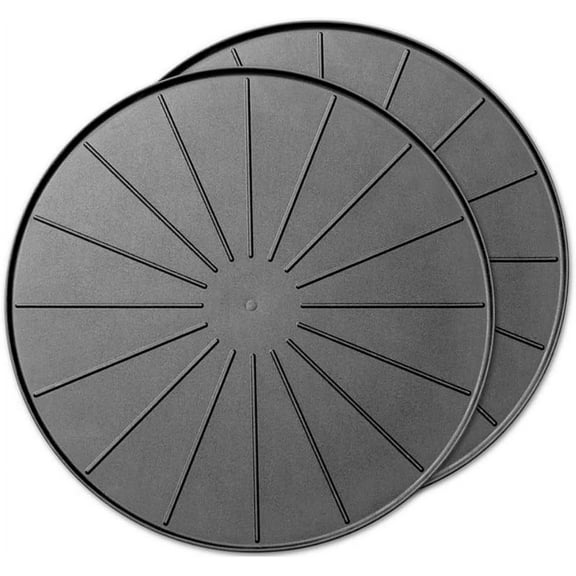 WeatherTech 15" Plant Mats / Coasters - for Floor Protection from planter spills, leaks and soil (8A15CST2PKBK)- Black (2-Pack)