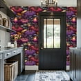 thumbnail image 6 of Peel and Stick Wallpaper Canvas Contact Paper Gothic Boho Plants Herbs Floral Motifs Candles Pumpkins Mushrooms Self Adhesive and Removable 17in x 118in, 6 of 8