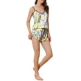 thumbnail image 4 of Conjunto de salón de satén para mujeres INSPIRE CHIC, camiseta sin mangas, ropa de noche, pijamas, color amarillo, 4 of 6