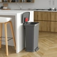 thumbnail image 3 of iTouchless SoftStep 13.2 Gal Kitchen Trash Can with Odor Filter, Dent-Proof Gray Plastic, 3 of 7
