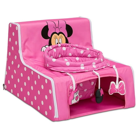 UPC: 0080213097882 | Disney Minnie Mouse Sit N Play Portable Activity Seat for Babies by Delta Children – Floor Seat for Infants