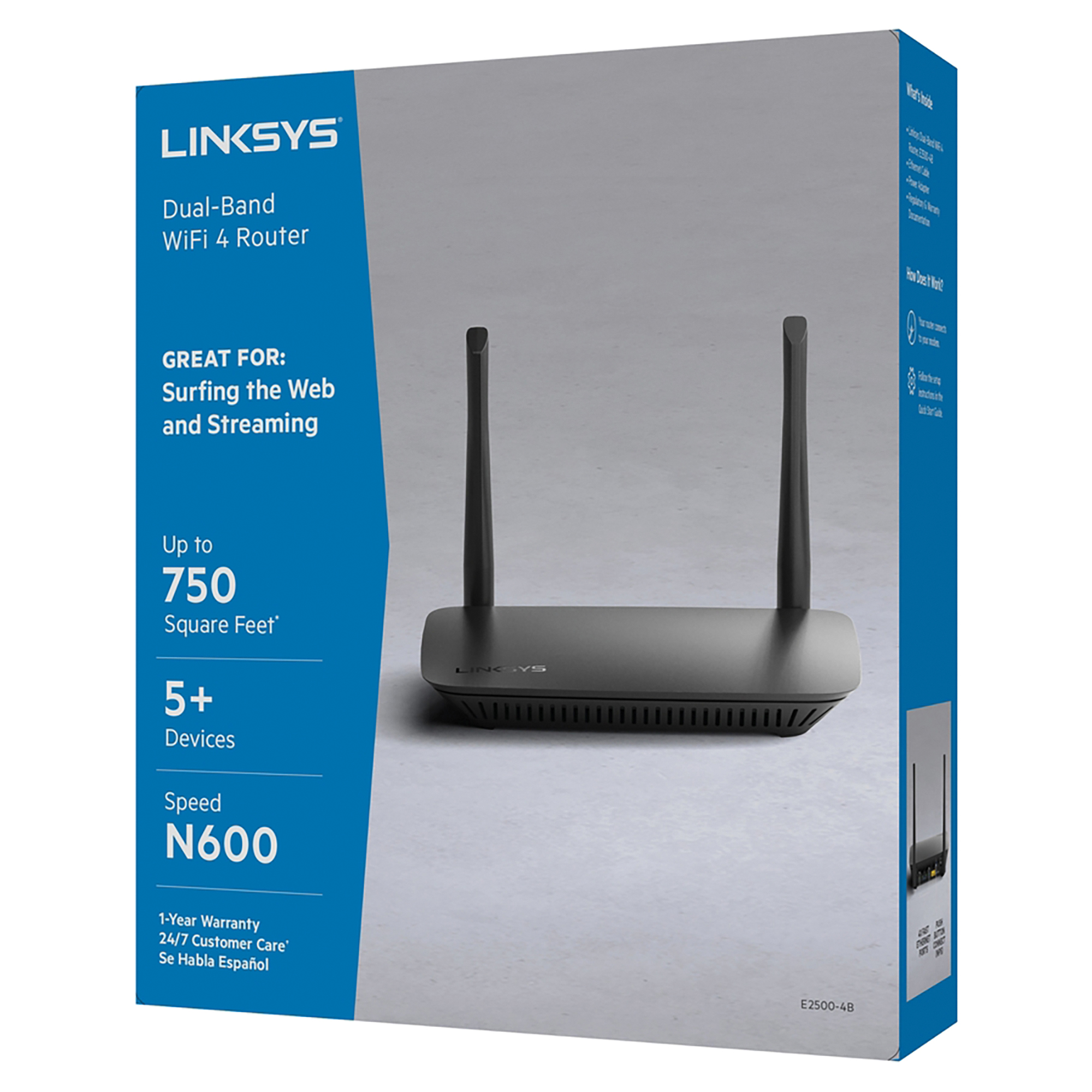 Linksys E2500 N600 Dual-Band WiFi Router - image 3 of 9