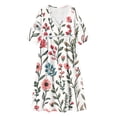 thumbnail image 5 of Ayolanni 3/4 Sleeve Fall Dresses for Women Floral V-Neck A-Line Maxi Dress Boho Holiday Casual Cotton Long Dress Pink M, 5 of 6
