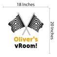thumbnail image 4 of Sports Personalized Wall Decals for Boys Bedroom - Waving Checkered Flags DIY & Creativity Custom Name Wall Sticker - Size: 18 In x 20 In, 4 of 4