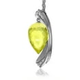thumbnail image 2 of Galaxy Gold GG 14K White Gold 9.1 Carat Natural Diamonds and Briolette Pointy Drop Lemon Quartz Necklace - Abundance & Joy - 16" to 24" - Fine Jewelry for Women, 2 of 3