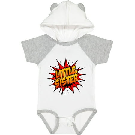 

Inktastic Little Sister Super Hero Gift Baby Girl Bodysuit