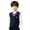 Navy, variant on Coerni School Uniform Sweater Vest for Boys Spring & Fall Trendy Layering Knitted Sleeveless Tops Kids Back to School Daily Wear