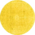 thumbnail image 1 of Ahgly Company Indoor Round Abstract Yellow Modern Area Rugs, 8' Round, 1 of 4