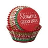 Seasons Greetings Holiday Baking Cups - 2 Inches In Diameter - 75 Pack (415/1824)