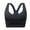 Black, variant on Women V Neck Wireless Racerback Sports Bra Wide Comfort Straps Sweat Wicking Stretch Matte Fabric Gentle Support Plus Size Yoga Sleep Bralette Beige L
