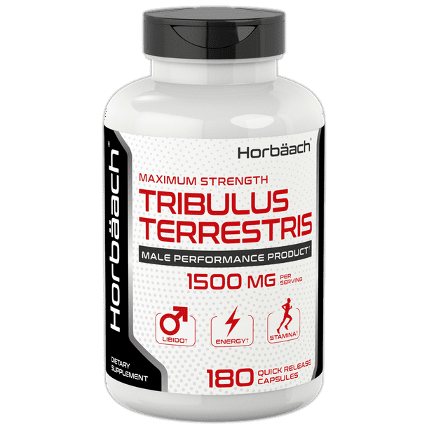 Tribulus Terrestris Extract for Men 1500mg 180 Capsules NonGMO