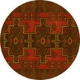 thumbnail image 1 of Ahgly Company Machine Washable Indoor Round Persian Yellow Traditional Area Rugs, 5' Round, 1 of 4
